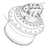 Caterpillar 081-4205 Reman Hydraulic Final Drive Motor